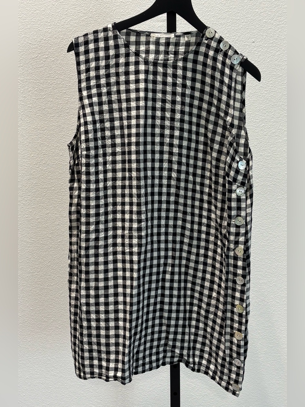 Doen Black and White Gingham Mini Dress